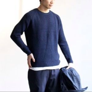 Barbour Mens Medium Wool Sweater Navy